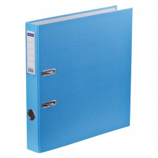 Папка-регистратор OfficeSpace, 50мм, бумвинил, с карманом на корешке, голубая