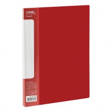 Папка с боковым зажимом СТАММ Стандарт А4, 17мм, 700мкм, пластик, красная