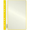 Папка-скоросшиватель с 10 вкладышами OfficeSpace с перфорацией, А4, 160мкм, пластик, желтая
