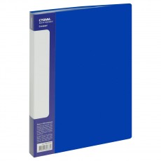 Папка со 100 вкладышами СТАММ Стандарт А4, 30мм, 800мкм, пластик, синяя