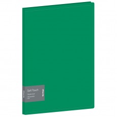 Папка с 30 вкладышами Berlingo Soft Touch, 17мм, 700мкм, зеленая, с внутр. карманом