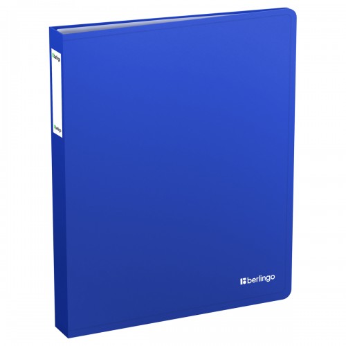 Папка с 80 вкладышами Berlingo Soft Touch, 35мм, 800мкм, синяя, с внутр. карманом