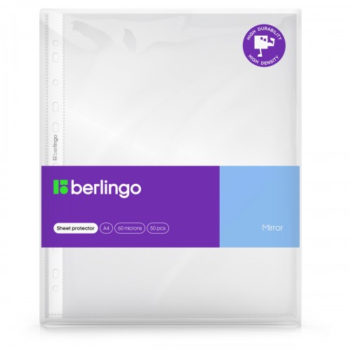 Папка-вкладыш с перфорацией Berlingo Mirror, А4, 60мкм, глянцевая, в пакете