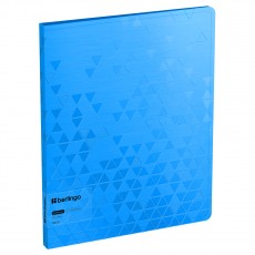 Папка с 20 вкладышами Berlingo Neon, 17мм, 1000мкм, голубой неон, с внутр. карманом