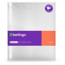 Папка-вкладыш с перфорацией Berlingo Squares, А4, 40мкм, перфорированная текстура, матовая