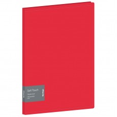 Папка с 30 вкладышами Berlingo Soft Touch, 17мм, 700мкм, красная, с внутр. карманом