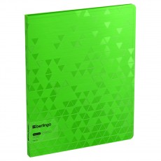 Папка с 20 вкладышами Berlingo Neon, 17мм, 1000мкм, зеленый неон, с внутр. карманом