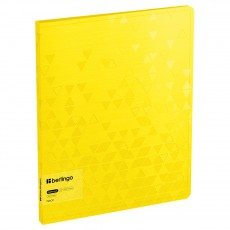 Папка с 20 вкладышами Berlingo Neon, 17мм, 1000мкм, желтый неон, с внутр. карманом