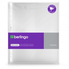 Папка-вкладыш с перфорацией Berlingo Squares, А4, 90мкм, рельефная текстура, матовая, в пакете