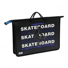 Папка с ручками А4 ArtSpace Skateboard, пластик, на молнии, 75мм Папка с ручками А4 ArtSpace Skateboard, пластик, на молнии, 75мм