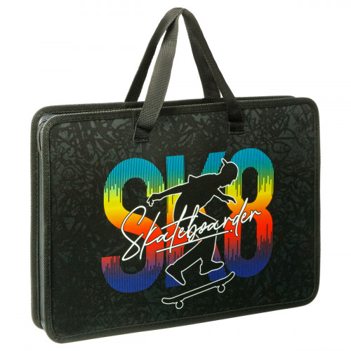 Папка с ручками А4 ArtSpace SK8, пластик, на молнии, 45мм