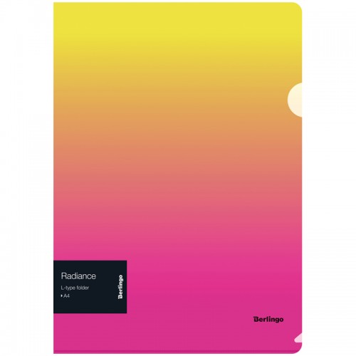 Папка-уголок Berlingo Radiance, А4, 200мкм, желтый/розовый градиент