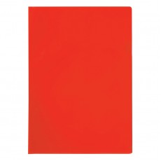 Папка-уголок OfficeSpace А4, 100мкм, пластик, прозрачная красная