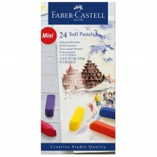 Пастель Faber-Castell Soft pastels, 24 цвета, мини, картон. упаковка