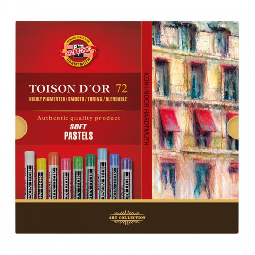 Пастель художественная Koh-I-Noor Toison D`or Soft 8517, 72 цвета, картон. упаковка