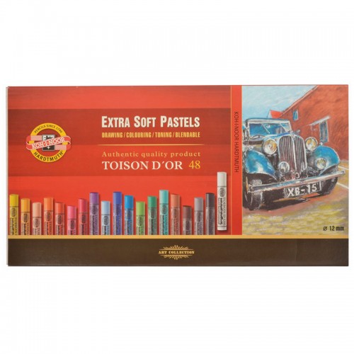 Пастель художественная Koh-I-Noor Toison D`or Extra Soft 8556, 48 цветов, картон. упаковка