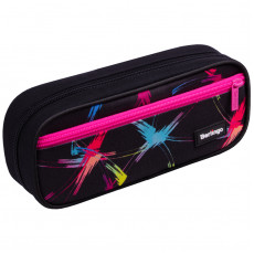Пенал мягкий 1 отделение, 1 карман, 220*95*50 Berlingo Neon fuse, полиэстер, откидная планка