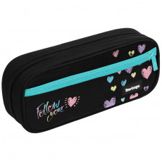 Пенал мягкий 1 отделение, 1 карман, 220*95*50 Berlingo Follow your heart, полиэстер, откидная планка