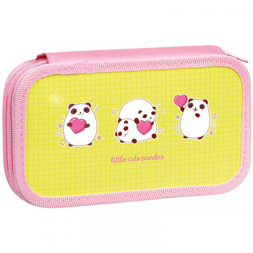 Пенал 2 отделения, 190*105 ArtSpace Cute Pandas, ламинированный картон