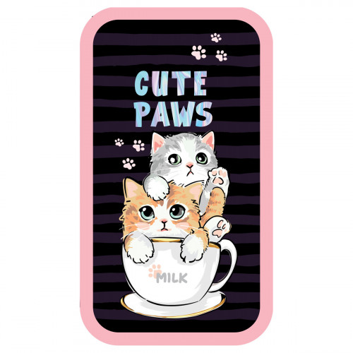 Пенал 2 отделения, 190*105 ArtSpace Cute Paws, ламинированный картон