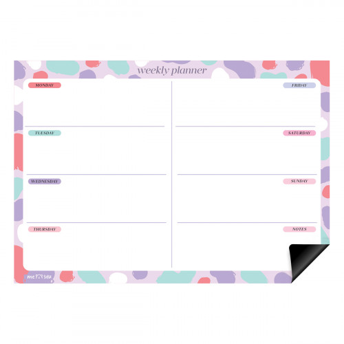 Магнитный планер на неделю MESHU А3, Bright color, с маркером