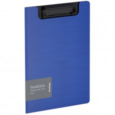 Папка-планшет с зажимом Berlingo Steel&Style А5+, 1800мкм, пластик (полифом), синяя