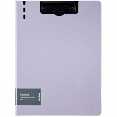 Папка-планшет с зажимом Berlingo Instinct А4, пластик (полифом), лаванда/черный