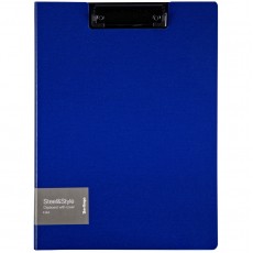 Папка-планшет с зажимом Berlingo Steel&Style А4, пластик (полифом), синяя