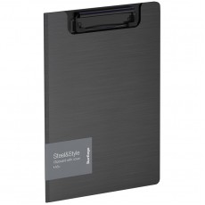 Папка-планшет с зажимом Berlingo Steel&Style А5+, 1800мкм, пластик (полифом), черная