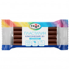 Пластилин Гамма Классический, коричневый, 50г Пластилин Гамма Классический, коричневый, 50г