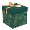 Коробка складная подарочная MESHU Leaves, (15*15*15см), с лентой, отд фольгой