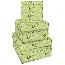 Набор квадратных коробок 3в1, MESHU Avocado, (19,5*19,5*11-15,5*15,5*9см)