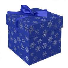 Коробка складная подарочная MESHU Snowflakes, (15*15*15см), с лентой, отд.фольгой Коробка складная подарочная MESHU Snowflakes, (15*15*15см), с лентой, отд.фольгой