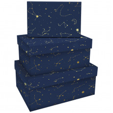 Набор прямоугольных коробок 3в1, MESHU Golden constellation, (19*12*7,5-15*10*5см) Набор прямоугольных коробок 3в1, MESHU Golden constellation, (19*12*7,5-15*10*5см)