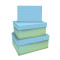 Набор прямоугольных коробок 3в1, MESHU Green-blue gradient, (19*12*7,5-15*10*5см)