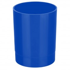 Подставка-стакан СТАММ Лидер, пластиковая, круглая, синяя