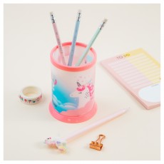 Подставка-стакан MESHU Unicorn, пластиковая, розовая