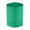 Подставка-стакан СТАММ Фаворит, пластиковая, квадратная, тонированная зеленая