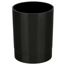 Подставка-стакан СТАММ Лидер, пластиковая, круглая, черная