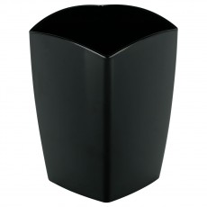 Подставка-стакан СТАММ Тропик, пластиковая, квадратная, черная