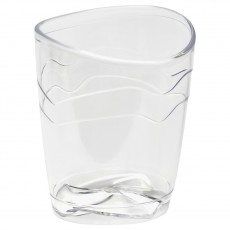 Подставка-стакан СТАММ Вега, пластиковая, овальная, прозрачная