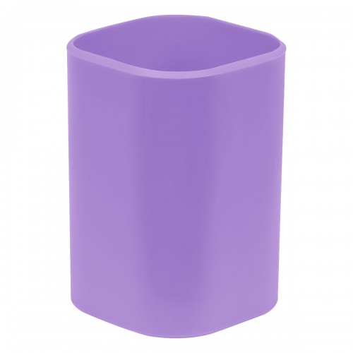Подставка-стакан СТАММ Фаворит, пластиковая, квадратная, фиолетовая