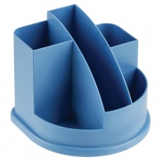 Настольная подставка СТАММ Авангард, пластиковая, сине-голубая