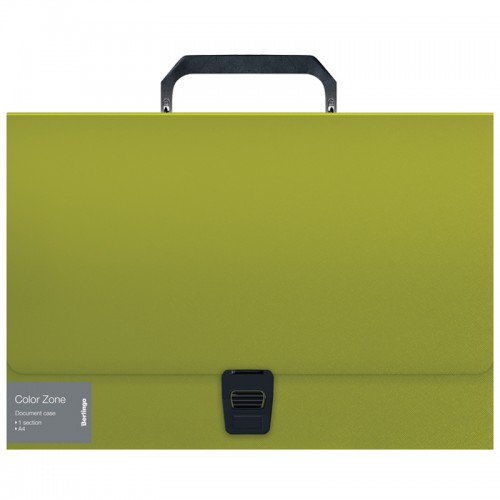 Папка-портфель 1 отделение Berlingo Color Zone А4, 330*230*35мм, 1000мкм, салатовая