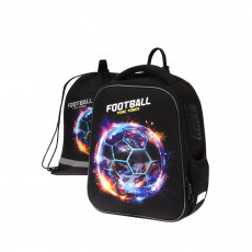 Ранец Berlingo Expert Mini Football power 36*27*14см, 2 отделения, 2 кармана, анатомическая спинка, мешок для обуви