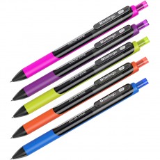 Ручка гелевая автоматическая Berlingo Color Zone gel черная, 0,5мм, грип
