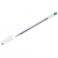 Ручка гелевая Crown Hi-Jell зеленая 0,5мм, штрих-код