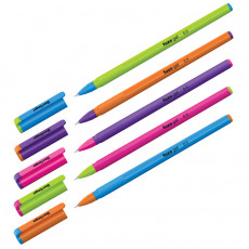 Ручка гелевая Berlingo Fuze gel черная, 0,5мм, корпус ассорти