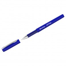 Ручка гелевая Berlingo Silk touch синяя, 0,5мм, грип