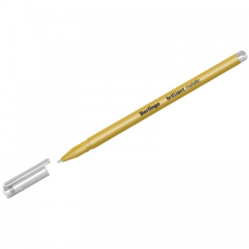 Ручка гелевая Berlingo Brilliant Metallic золото металлик, 0,8мм